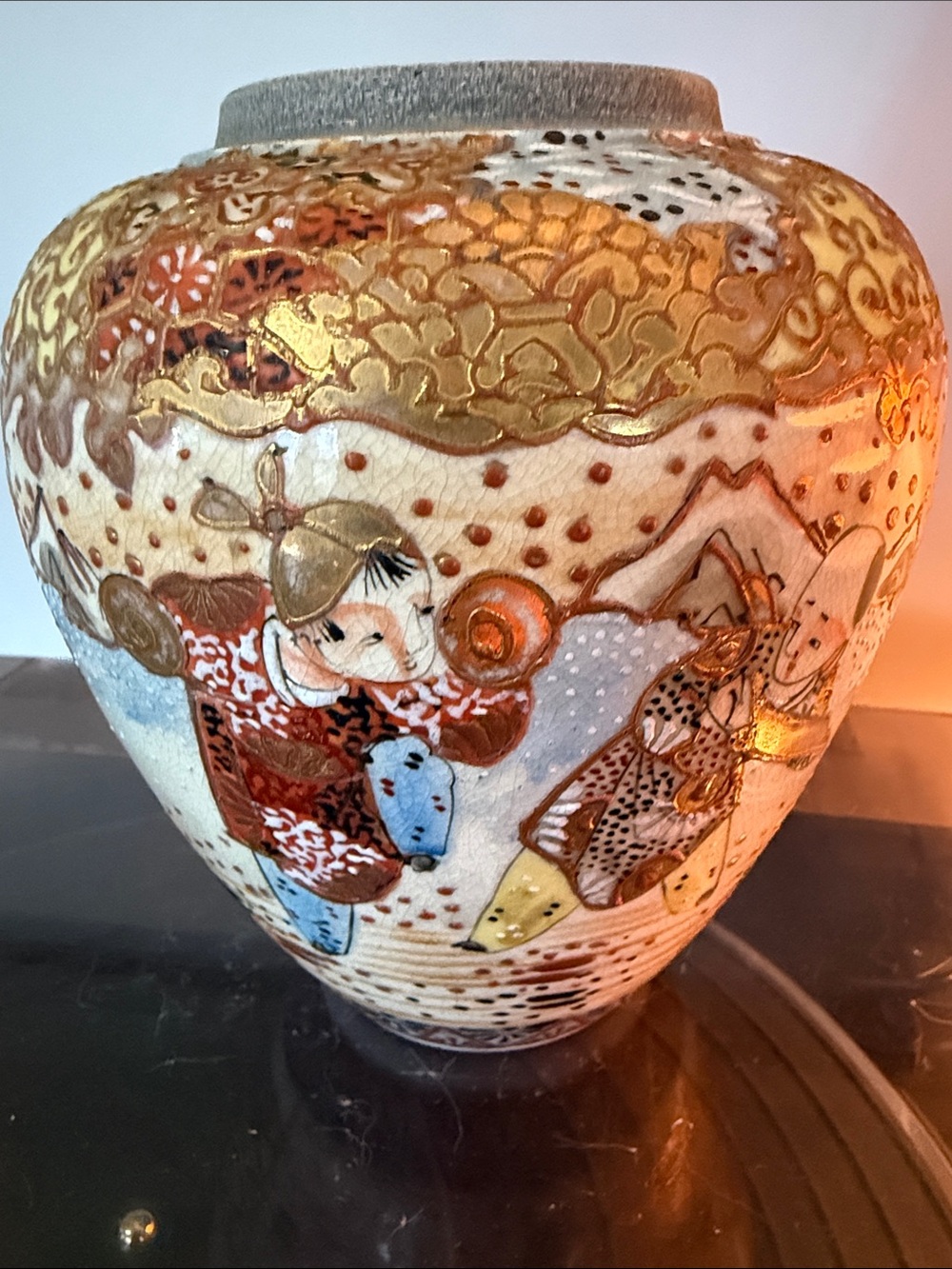 Antique Japanese Satsuma vase